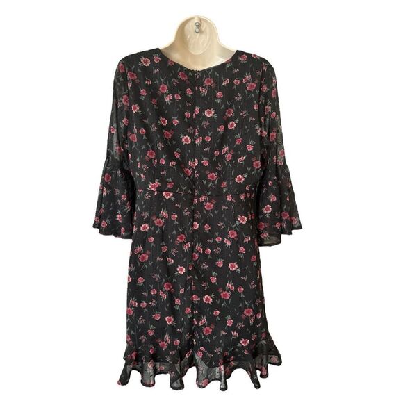 Altar'd State Black and Pink Floral Mini Dress - Picture 5 of 13